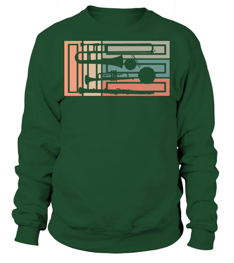 Vintage Marching Band Musician Music Instrument Sweatshirt Unisex