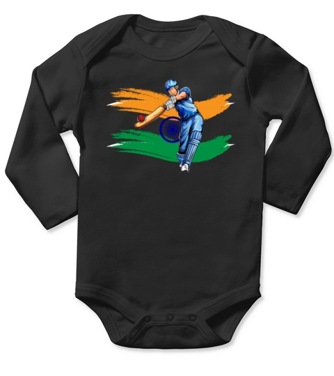 India Cricket Team 2019 Indian Fan World Batsman Long Sleeve Baby One-Piece