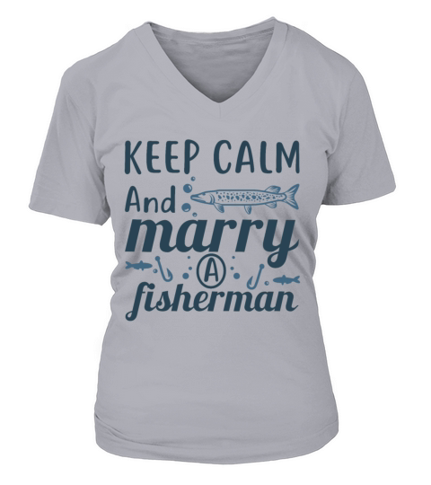 Funny design for fishermen and anglers Women's V-Neck T-shirt