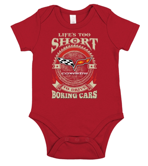 LIFES TOO SHORT CORVETTE C6 Short Sleeve Baby One-Piece