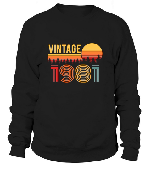 40th Birthday 1981 Vintage Gift Women's Sweatshirt