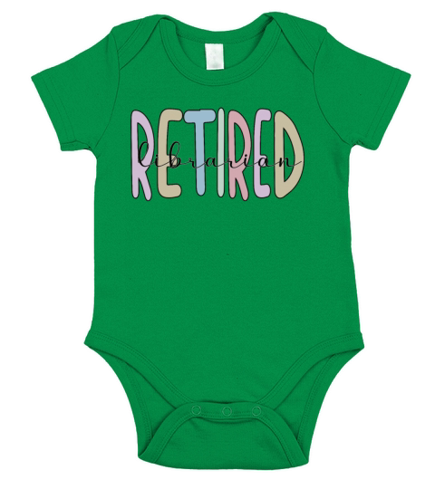 Retired Librarian Retirement Gifts Library Books Short Sleeve Baby One-Piece