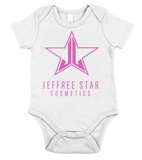 Jeffree Star Cosmetics - Pink on Black Short Sleeve Baby One-Piece