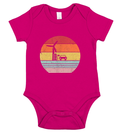 Retro Style Renewable Energy Short Sleeve Baby One-Piece
