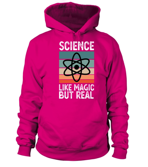Science Like Magic But Real Funny Retro Vintage Te Men's Hoodie