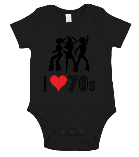 I Love The 70s Dancing Women Gift Short Sleeve Baby One-Piece