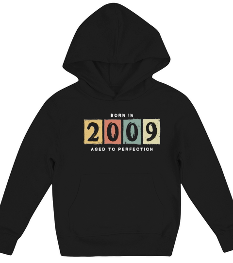 2009 Birthday vintage Gift Idea Kids Hoodie