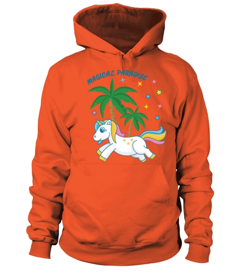 Unicorn under palm trees Women's Hoodie