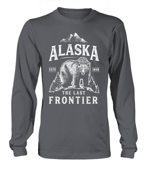Alaska The Last Frontier Bear Home T Shirt Women's Long Sleeve