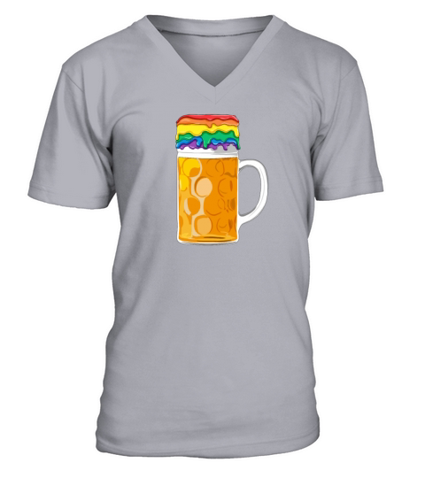 LGBT Gay Lesbian Beer Pride German Oktoberfest Men's V-Neck T-shirt