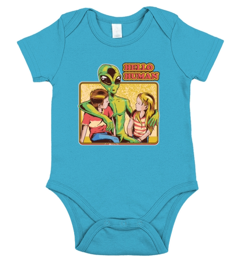 Outerspace Spaceship Scientist Galaxy Planet UFO Short Sleeve Baby One-Piece