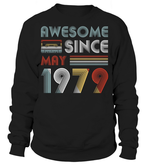 Vintage Awesome Since May 1979 40th Birthday Men's Sweatshirt