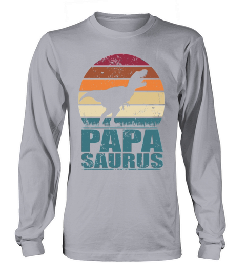 Papasurus Dino Family Father Dinosaur Papa Saurus Women's Long Sleeve
