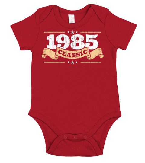 Anniversary 1985 Classic Matching Couple Distresse Short Sleeve Baby One-Piece