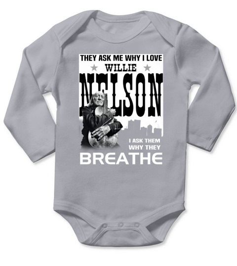 Willie Nelson (1) Long Sleeve Baby One-Piece