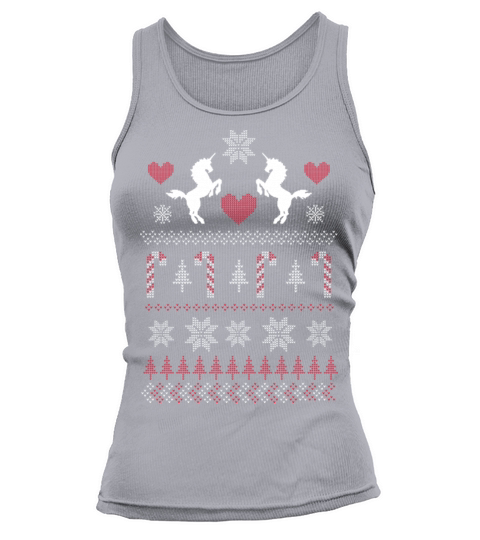 Ugly Christmas Sweater Unicorn Shirt Women's Tank Top