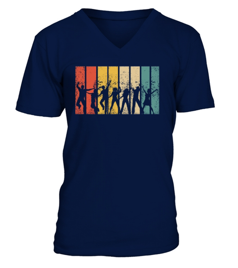 Retro Dance Dancer Vintage Dancing Men's V-Neck T-shirt