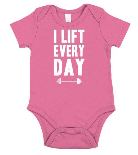 Gym fit lift weights gift idea muscles workout Short Sleeve Baby One-Piece