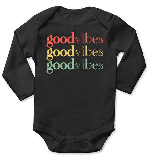 Good Vibes Long Sleeve Baby One-Piece