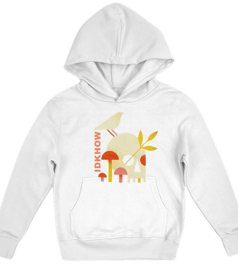 Global I Dont Know How But They Found Me Mushroom Skull  - Unisex Long Sleeve Kids Hoodie