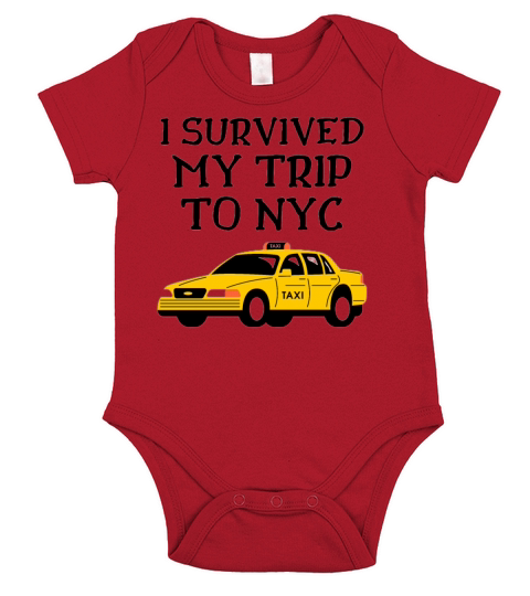 I SURVIVED MY TRIP TO NYC Short Sleeve Baby One-Piece