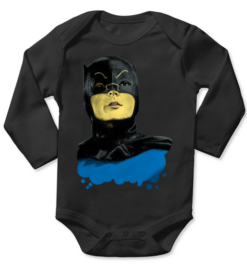 DC Comics Batman Vintage Costume Portrait Long Sleeve Baby One-Piece