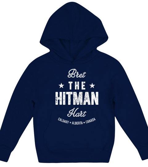Bret The Hitman Hart Vintage Fight Type Kids Hoodie