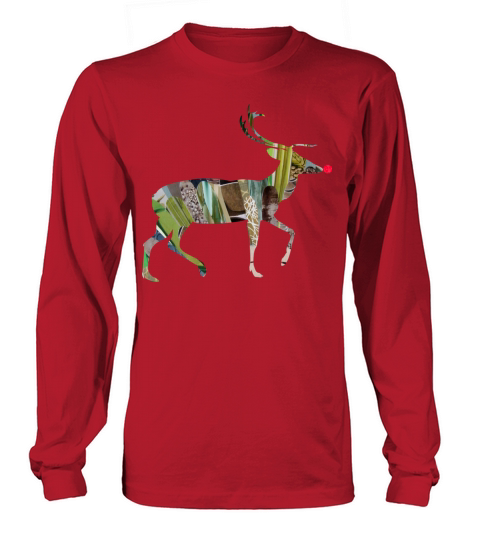 artTS collage art REINDEER Rudolph greenz Women's Long Sleeve