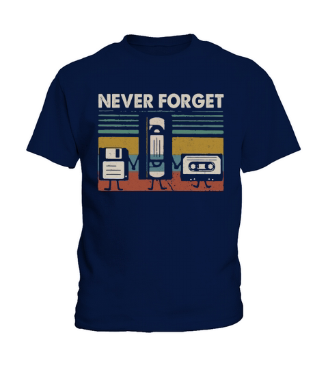 Never Forget Floppy Disk VHS Cassette Tape vintage shirt Kids T-Shirt