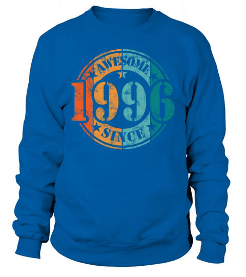 25th Birthday Awesome Since 1996 25 Years Old Men's Sweatshirt