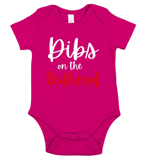 Dibs On The Redhead Ginger Drinking St Patricks Da Short Sleeve Baby One-Piece