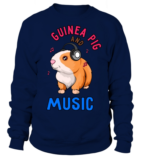 Music and Guinea Pig Cute Rodent Women's Sweatshirt