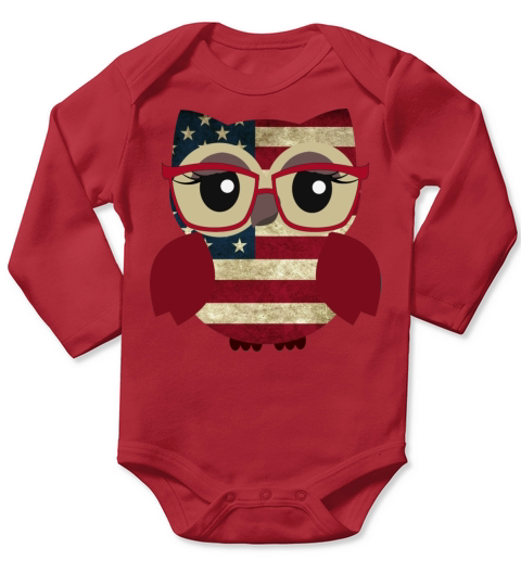 Owl USA Long Sleeve Baby One-Piece