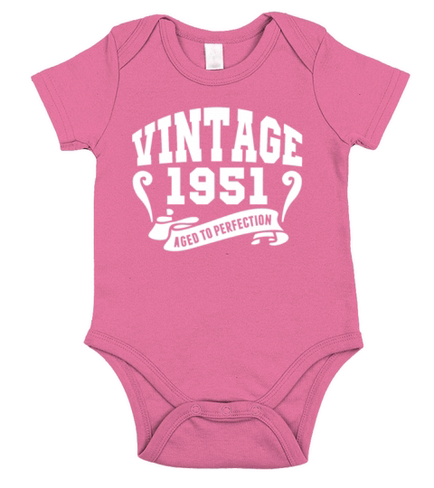 66th Birthday Made In 1951 Vintage T-Shirt Short Sleeve Baby One-Piece