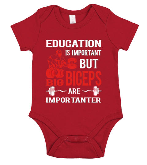 Bodybuilding Quote Big Biceps Short Sleeve Baby One-Piece