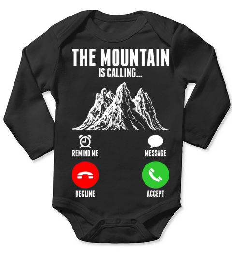 The Mountain Is Calling Long Sleeve Baby One-Piece