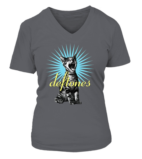 Deftones Band Adrenaline Cat V-neck T-Shirt Woman