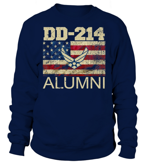 Air Force Alumni DD-214 Vintage American Flag Tshirt Sweatshirt Unisex