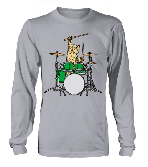 Cat drummer Women's Long Sleeve