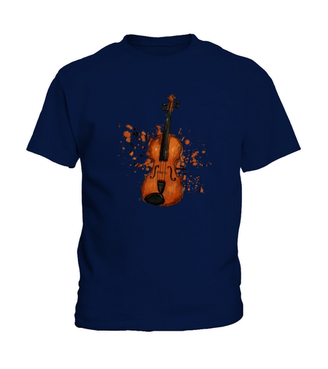 Awesome Violinist Violin Paint Splatter Graphic Kids T-Shirt