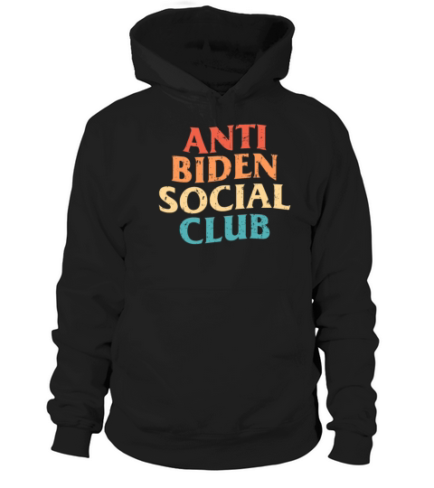 Anti Biden Social Club Retro Vintage Distressed Women's Hoodie