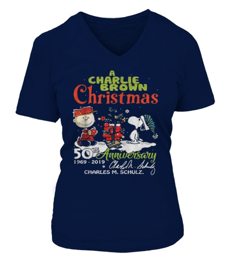 A Charlie Brown Christmas 50th Anniversary V-neck T-Shirt Woman