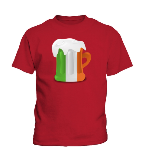 Irish Flag Beer Shirt Stein St Patricks Day Tee Kids T-Shirt