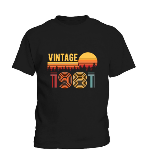 40th Birthday 1981 Vintage Gift Kids T-Shirt