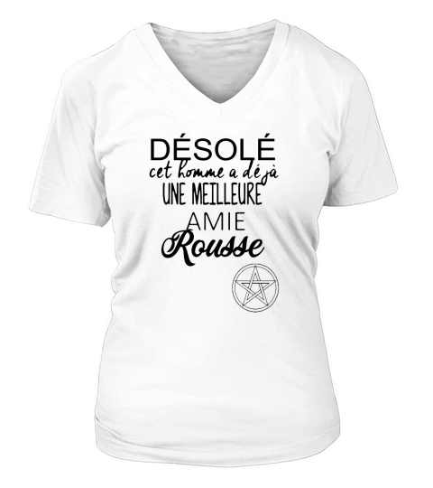 Désolé cet homme a déjà une meilleure amie rousse V-neck T-Shirt Woman
