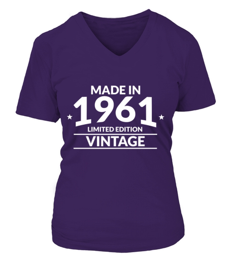 Made in 1961 Limited Edition Vintage Women's V-Neck T-shirt
