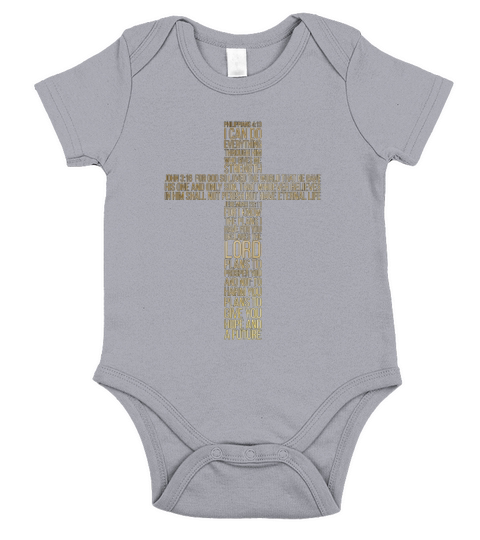 Christian Religious Cross Of Inspiration Short Sleeve Baby One-Piece