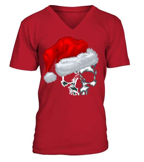 Santa Skull Men's V-Neck T-shirt