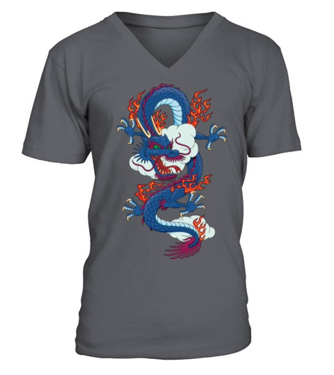 Dragon - Asian - Tattoo - Fantasy Men's V-Neck T-shirt