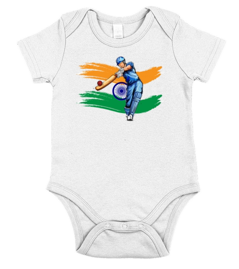 India Cricket Team 2019 Indian Fan World Batsman Short Sleeve Baby One-Piece